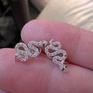 NWOT Sparkly Snake Stud Earrings